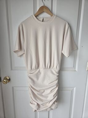 Abercrombie & Fitch Ruched Mini Tshirt Dress